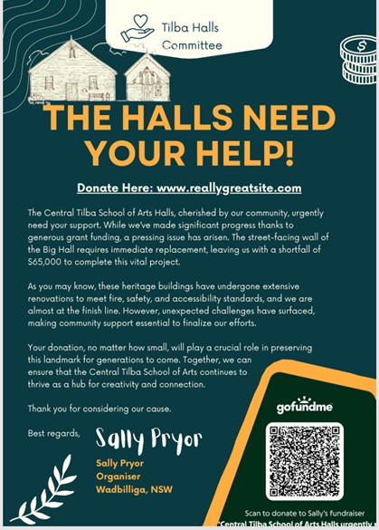 Tilba Halls Fundraising Flyer Sep2025
