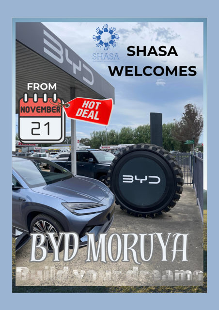 SHASA welcomes BYD to Moruya