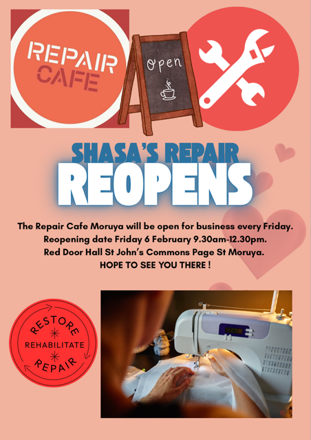 Repair Cafe Reopens 6 Feb 2026