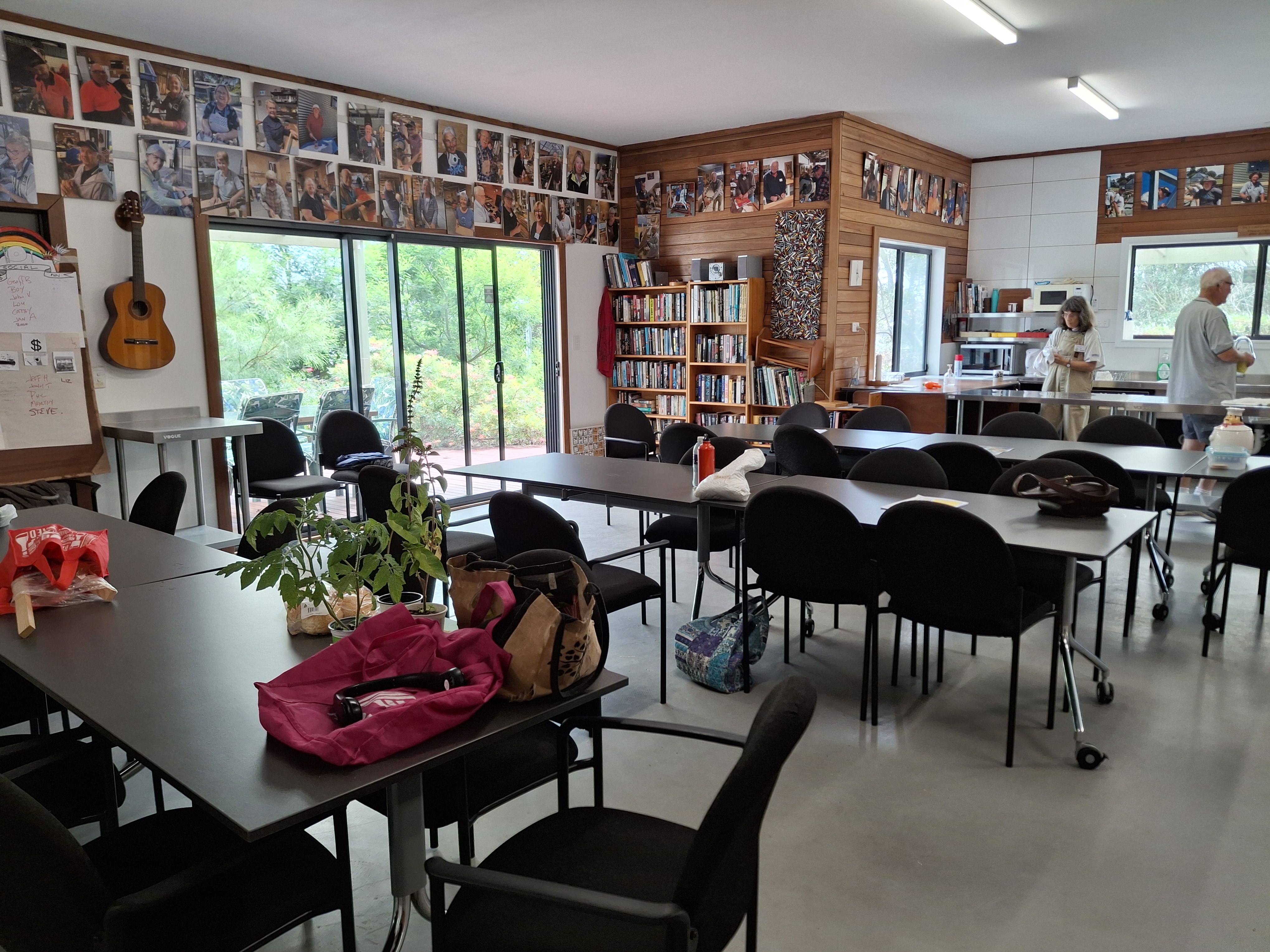 Comfortable seating and things to do at Narooma Men's Shed
