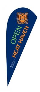 Heat Haven Teardrop Banner Blue